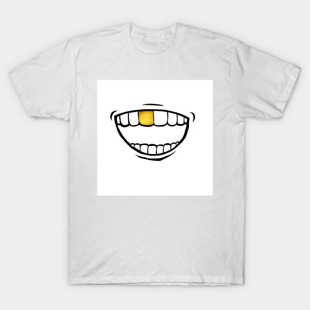 Golden Tooth ,Trendy Mask T-Shirt by piksimp